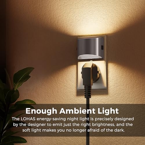 L LOHAS LED Night Lights Plug into Wall, Dimmable Night Light 2 Pack - Image 2