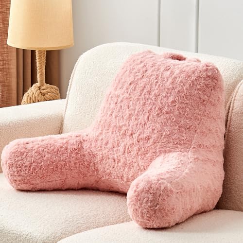 Reading Pillow, Rose Velvet Back Pillow by Unknown