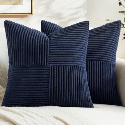 MIULEE Navy Blue Decorative Throw Pillow Covers by MIULEE