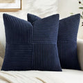 MIULEE Navy Blue Decorative Throw Pillow Covers by MIULEE