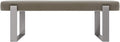 VANT Upholstered Bed Bench - Velvet Sand Storm - Brushed Nickel - Contemporary Modern, Bedroom Bench Seat, Hallway, or Entryway