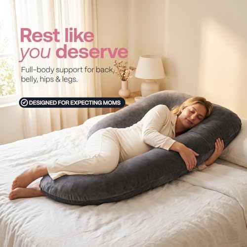 SNUGGY BABY J-Shaped Maternity Pillow – Full-Body Pregnancy Pillow, Belly & Hip - Image 2