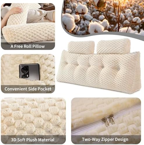 EUHAMS Headboard Pillow King - Image 4