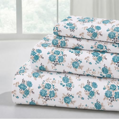 Modern Threads Printed 4-Piece Extra Soft Bedding Sheets & Pillowcase Set by ModernThreads