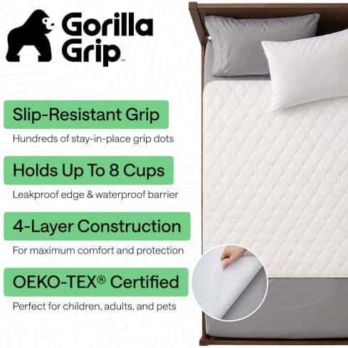 GORILLA GRIP Washable Reusable Underpads, 2 Pack White - Image 2