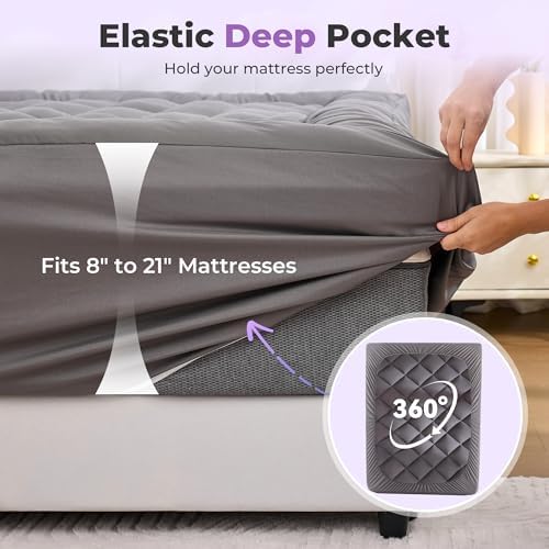 SINWEEK 5 Inch Dual Layer Memory Foam Mattress Topper Full Size, 2 Inch Gel - Image 7