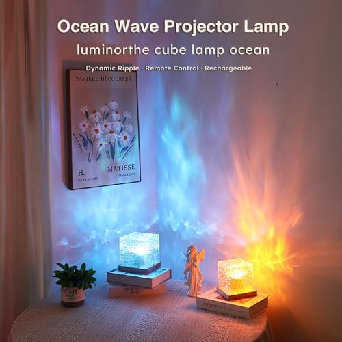 Ocean Wave Projector Light with Remote, 16 Color Ambient Lighting for Room - Image 4