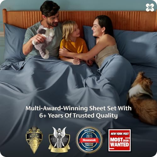 Bedsure PureWoven 100% Rayon Derived from Bamboo, Queen Sheets, 4 Pieces - Image 3