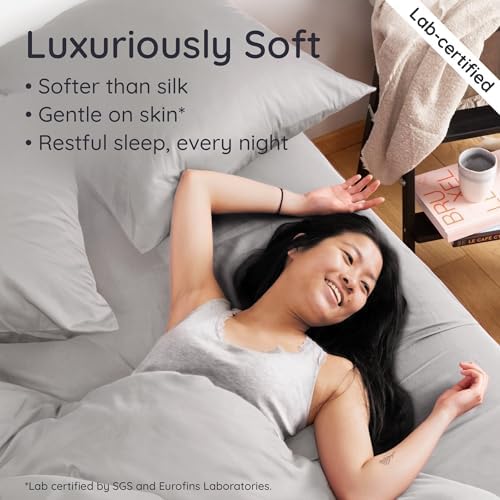 Bambaw 100% Viscose Derived from Bamboo Fitted Sheet Full Size, Cooling Fitted - Image 5