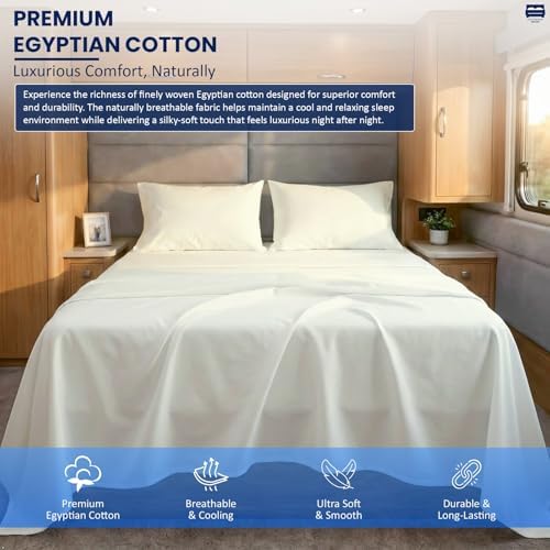 Cottingon 4 Piece Full Sheets Fits 16" Deep, Egyptian Cotton - Image 2
