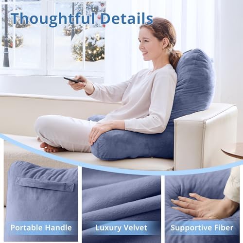 Sasttie Reading Pillow for Bed, Back Pillow for Sitting Up - Image 4