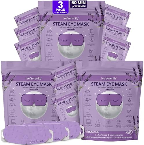 Eye Serenity Steam Eye Mask, Heated Eye Mask Fast Relief by LureEssentials