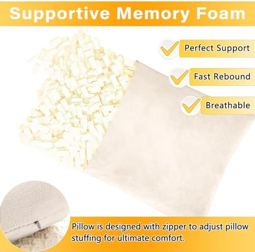 1 MIDDLE ONE 2 Pack Small Pillow, Memory Foam Mini Pillow 11 X 7 Inches - Image 3