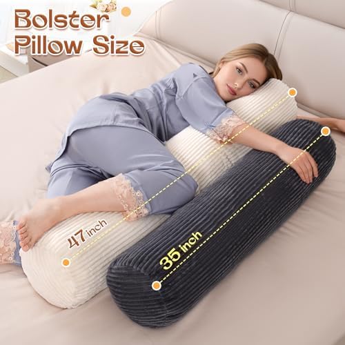 1 MIDDLE ONE Body Pillow, Memory Foam Round Body Pillows - Image 3