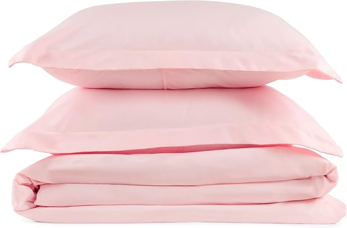 PeachSkinSheets 1500tc Level of Softness Soft Cooling Duvet Cover Set | King/Cali King Size - Cotton Candy Pink