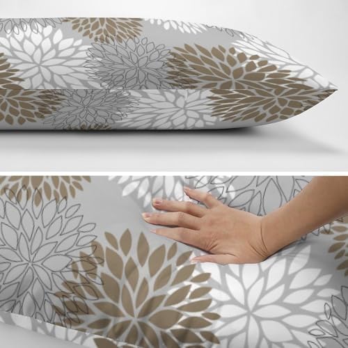 Boho Body Pillow Cover Rustic Floral Pillowcase - Image 5
