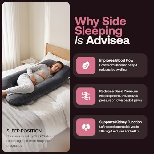 SNUGGY BABY J-Shaped Maternity Pillow – Full-Body Pregnancy Pillow, Belly & Hip - Image 5