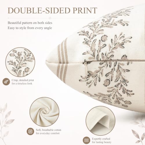 Vintage Floral Lumbar Pillow Covers 12X20 Pack of 1, Double-Sided Botanical - Image 2
