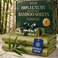 DECOLURE 100% Viscose Derived from Bamboo Sheets Twin Size, Luxury 4 Pc Set by DECOLURE