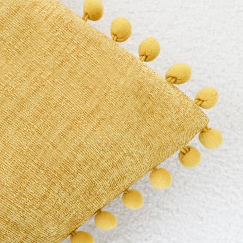 CaliTime Decorative Couch Throw Pillow Covers 16 X 16 Inches Gold - Image 3