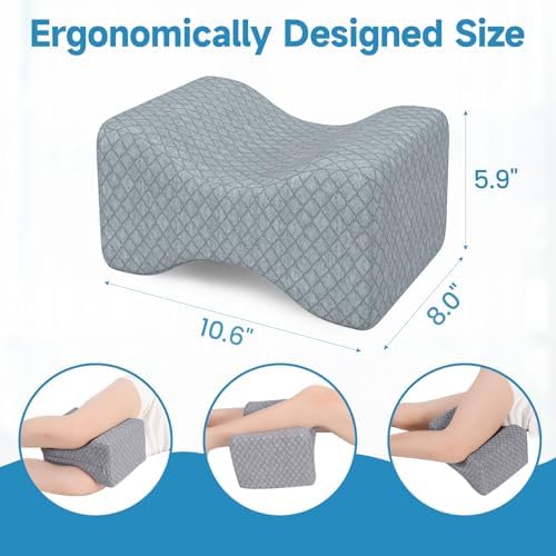 TranquilRelax Knee Pillow for Side Sleepers, Memory Foam Leg Pillow - Image 2