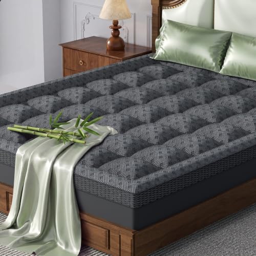 3 Inch Queen Mattress Topper Viscose Thick Pillowtop Mattress Pad by Qocismile