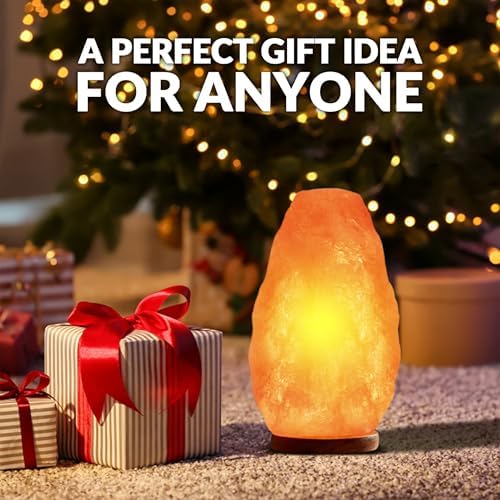WBM LLC Himalayan Glow Natural Pink Salt Lamp, Crystal Salt Lamp Night Light with (ETL Certified) Brightness Control Dimmer Switch, Wooden Base & Salt Lamps Bulb | 6-8 LBS, Model Number: 1001 - Image 6