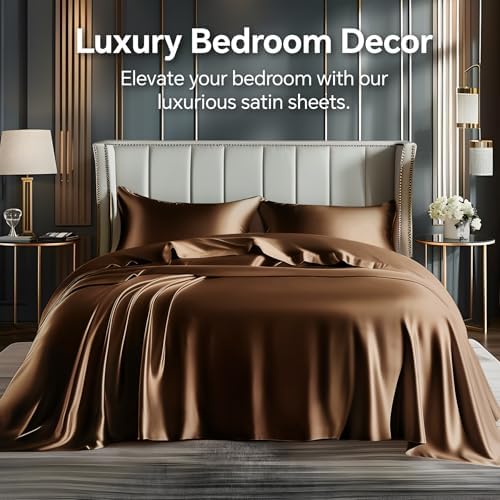 BEDELITE Satin Sheets Twin Size Bed Set, 3 Pieces - Image 2