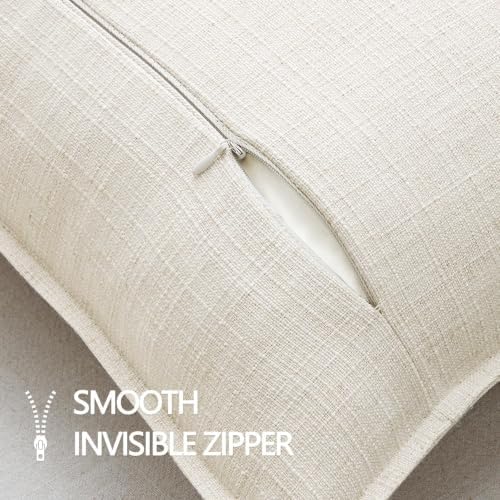 MIULEE Thick Textured Decorative Throw Pillow Covers 20x20 in Natural Beige - Image 7