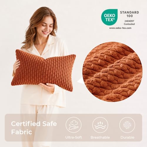 Kevin Textile Soft Corduroy 12"x24" Lumbar Pillow Cover 1 Pack - Image 4