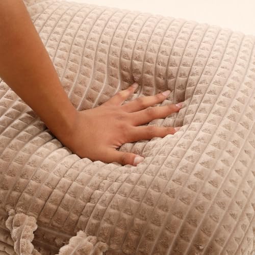 Reading Pillow with Arms for Sitting in Bed, Khaki Flannel - Image 7