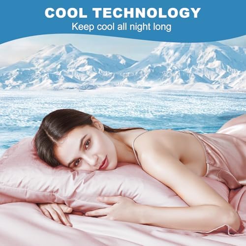 Cooling Pillow Cases Set of 2, Queen Size Cool Pillowcases - Image 2