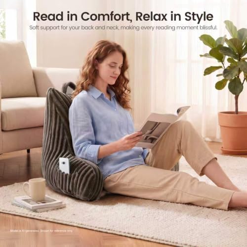 Reading Pillow for Sitting up in Bed, Adjustable Memory Foam Bed Rest Pillow - Image 7