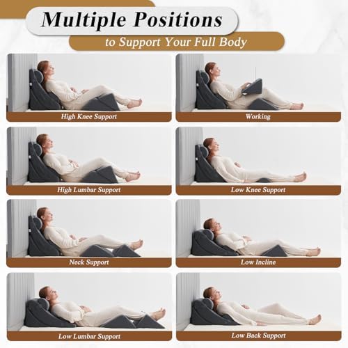 Axelrod 6PCS Orthopedic Bed Wedge Pillow Set, Post Surgery Foam - Image 7