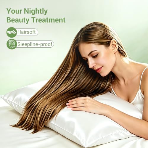 SheRest 100% Lyocell Tencel Pillowcase Cooling Silk-Like Soft Satin King Size - Image 2
