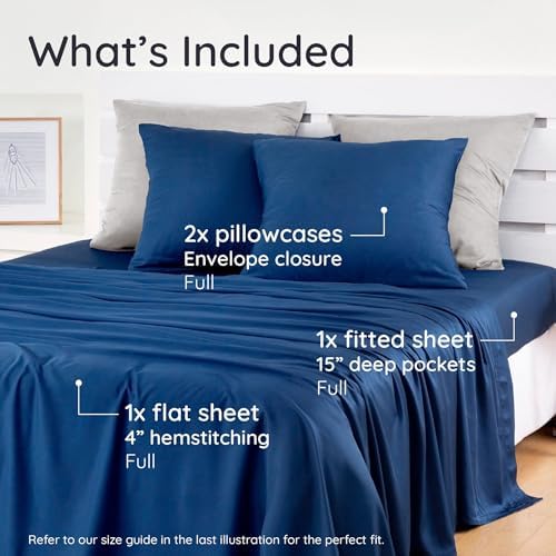 Bambaw 4 PCS - Full 100% Viscose Derived from Bamboo Cooling Sheet Set - Image 2