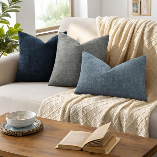 decorUhome Chenille Throw Pillow Covers 16x16 Set of 2 - Image 5