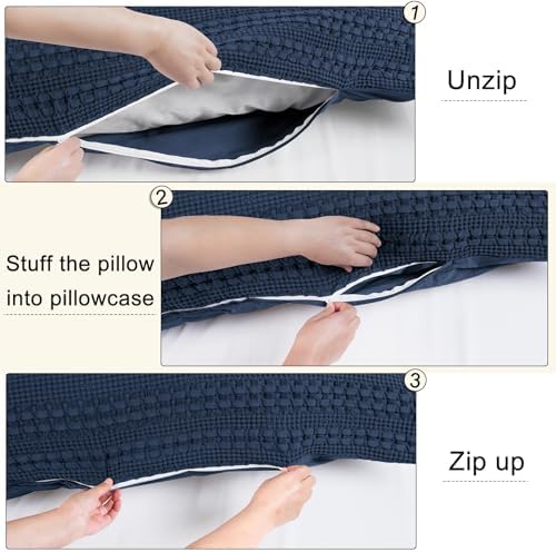 PHF Cotton Waffle Body Pillowcase 20" x 54", No Insert - Image 4