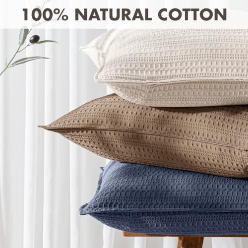Decorative Waffle Weave Body Pillowcase 20x54 Cream No Insert - Image 3