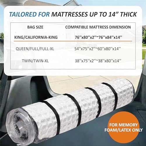 Foam Mattress Vacuum Bag with 4 Adjustable Straps, King/California-King - Image 4