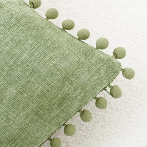 CaliTime Decorative Couch Throw Pillow Covers 20 X 20 Inches Sage - Image 3