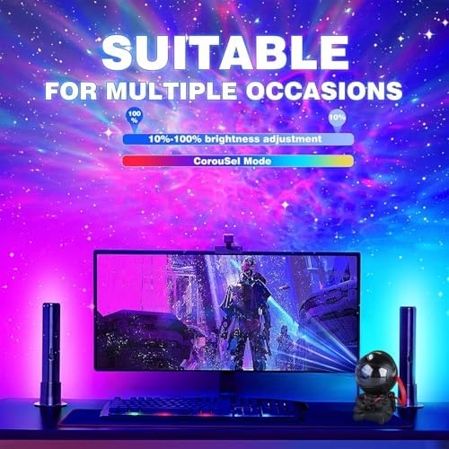 YXQUA Astronaut Galaxy Star Projector for Kids, Black Guitar - Image 3