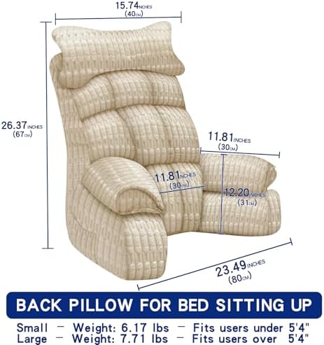 YDCEULARDOH Reading Pillow for Bed Adult – Large Bed Pillow - Image 6