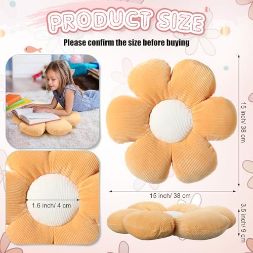 Reginary 4 Pcs Flower Floor Pillow Cushion Kids, Attractive - Image 2
