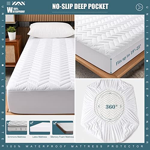Cal King Size Waterproof Mattress Protector Quilted, Breathable Ultra-Soft - Image 5