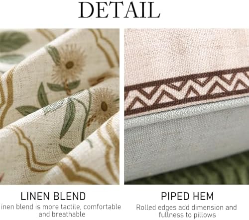 ISAENNE Vintage Elegant Linen Throw Pillow Cover - Image 4