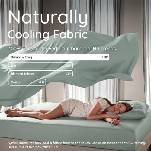 Bambaw 100% Viscose Derived from Bamboo Sheets Twin Size Set – 4-Piece Twin - Image 4