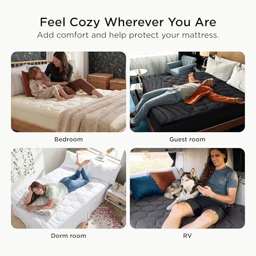 Bedsure King Mattress Pad, Mattress Topper - Image 6