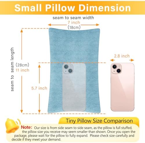 1 MIDDLE ONE 2 Pack Small Pillow, Cooling Memory Foam Mini Pillow 11 X 7 Inches - Image 3