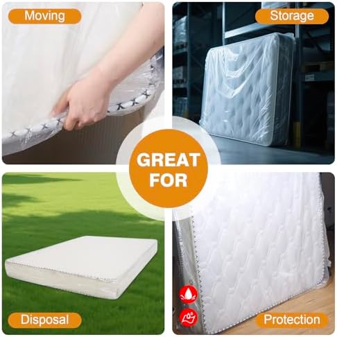 2 PK Queen Mattress Bags for Moving Storage, Mattress Bag for Disposal - Image 5
